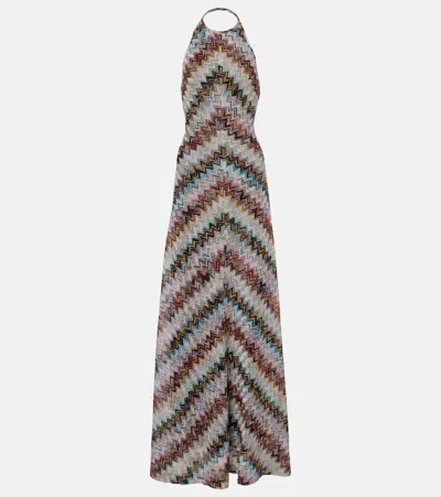 Missoni Zig Zag Metallic Gown In Black