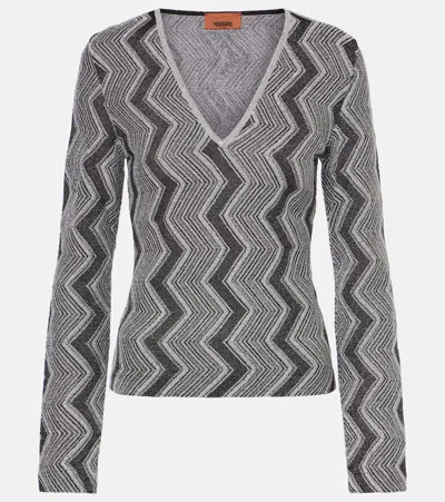 Missoni Embroidered Viscose Blend Sweater In Multi