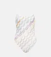 Missoni Zig-zag Metallic Knit Swimsuit In Resort Multicol