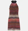 Missoni Zig Zag Metallic Minidress In Multicoloured