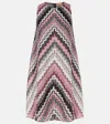 Missoni Mini A-line Dress With Serrated Zigzag Lamé Motif In Multicoloured