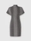 Missoni Turtleneck Dress In Black,white