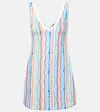 Missoni Short Cover-up Dress With Iconic Zigzag Pattern And V-neck In Multi