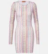 Missoni Striped Stretch-jersey Mini Dress In Multi