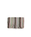 Shop Missoni Wave-pattern Scarf In Gray