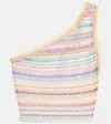 Missoni Zig Zag One-shoulder Crop Top In Multi