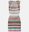 Missoni Zig Zag Open-back Lamé Minidress In Multi