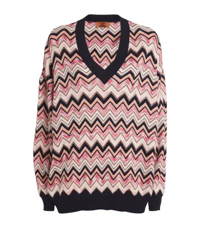 Missoni Zig Zag Oversized Sweater In Multicoloured