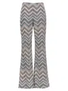 Missoni Sequined Metallic Crochet-knit Flared Pants In Multicolor