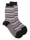 Missoni Zig-zag Pattern Calf Socks In Multi