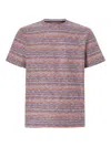 Missoni T-shirt With Flame And Zigzag Pattern In Red
