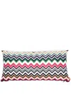 Missoni Zig-zag Pattern Cushion In Green