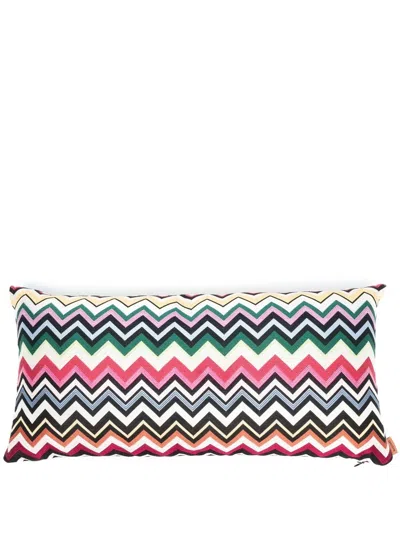 Missoni Zig-zag Pattern Cushion In Green