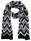 Missoni Zig-zag Pattern Knitted Scarf In Multicolour