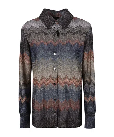 Missoni Zig-zag Pattern Shirt In Black