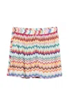 Missoni Zig-zag Pattern Shorts In Multi