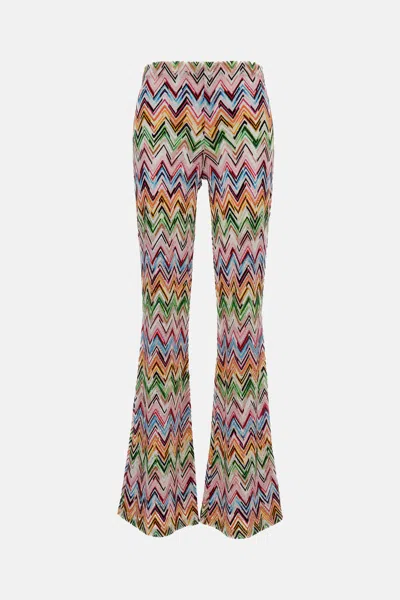 Missoni Zig Zag Pattern Flare Trousers In Multi
