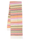 Missoni Zig Zag-pattern Wool Scarf In Pink