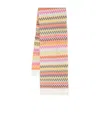 Missoni Zig Zag-pattern Wool Scarf In Pink