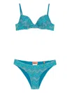 Missoni Zig-zag Patterned Bikini In Blue