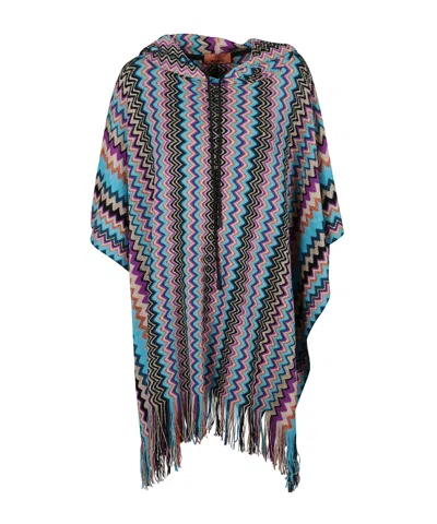 Missoni Zig Zag Patterned Cape In Multi