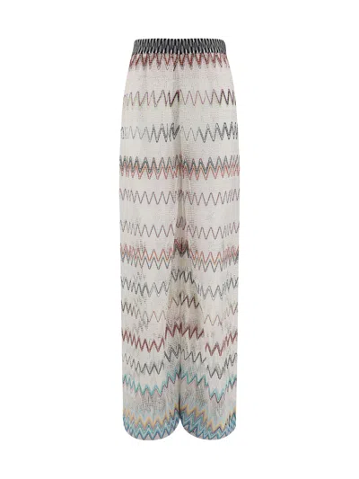 Missoni Mesh Pants With Zig Zag Pattern In Multicolor