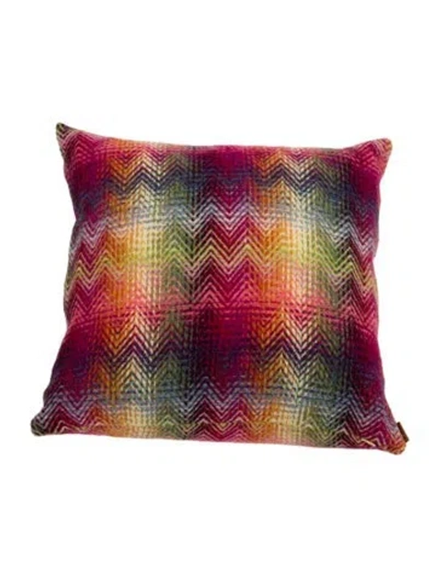 Pre-owned Missoni Zig Zag Pillow In Red