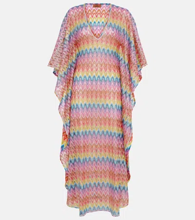 Missoni Zig Zag Pointelle Beach Dress In Multicoloured