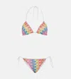 Missoni Zig Zag Pointelle Bikini In Multicoloured