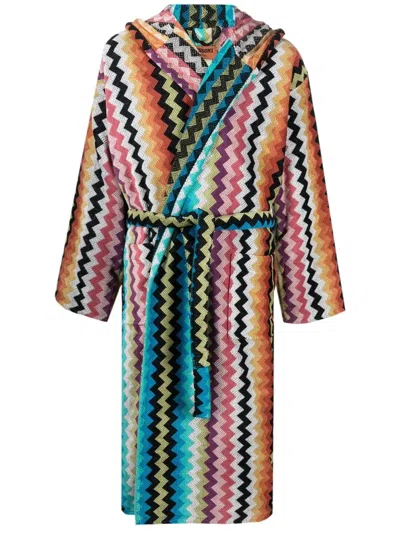 Missoni Zig-zag Print Pattern Robe In Blau