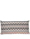 Missoni Zig-zag Print Rectangular Cushion In Nude