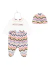 Missoni Zig-zag Print Romper (set Of Two) In White