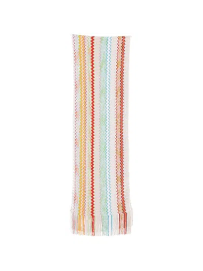 Missoni Zig Zag Print Scarf In Pink