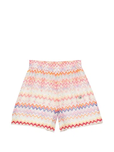 Missoni Kids' Zig-zag-print Shorts In Multi