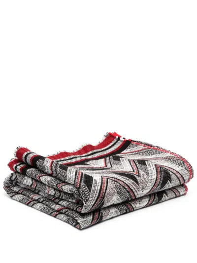 Missoni Zig-zag-print Soft Blanket In Red