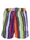 Missoni Zig-zag Print Swim Shorts In Purple