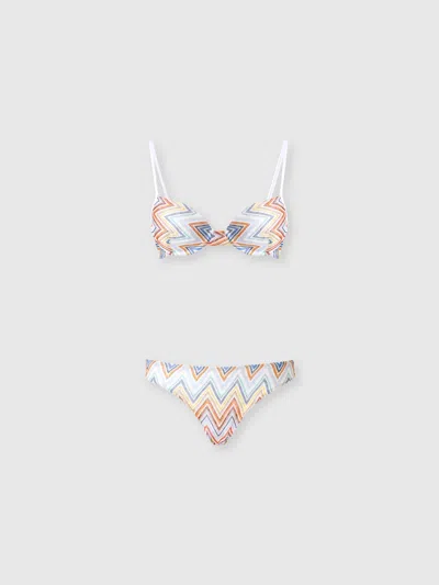 Missoni Bikini Aus Stoff Mit Zig Zag-print Und Balconette-oberteil In Multi