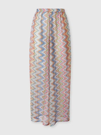 Missoni Zig Zag Printed Fabric Cover-up Trousers In Multi