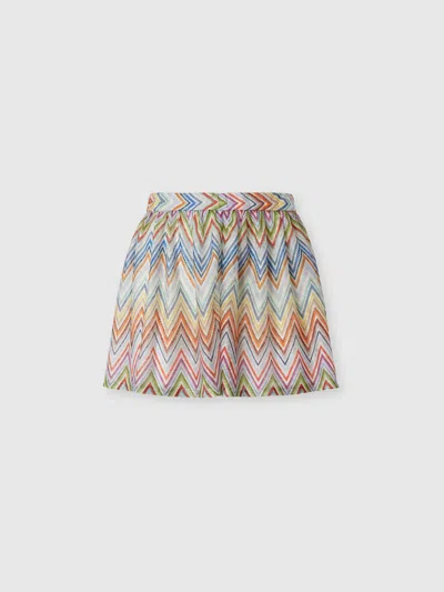 Missoni Zig Zag Printed Fabric Shorts In Multi