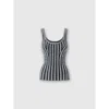 Missoni Zig Zag Ribbed Tank Top With Sequins In Multicoloured