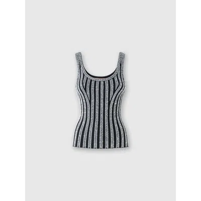 Missoni Zig Zag Ribbed Tank Top With Sequins In Multicoloured