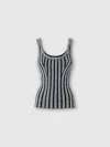 Missoni Zig Zag Ribbed Tank Top With Sequins In Multicoloured