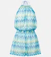 Missoni Open-back Printed Stretch-tulle Halterneck Playsuit
