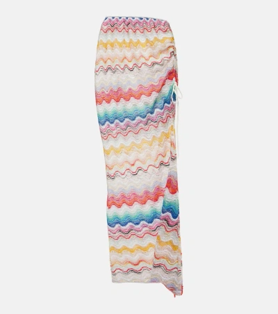 Missoni Zig Zag Ruched Beach Cover-up In Multicoloured
