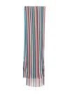 Missoni Fringed Viscose Scarf Featuring Soft Texture In Blue