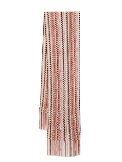 Missoni Zig Zag Scarf In Pink