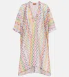 Missoni V-neck Caftan With Zig Zag Pattern In Multi