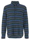 Missoni Zick-zack-hemd Aus Baumwolle Mit Brusttasche In Multicolor