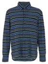 Missoni Zick-zack-hemd Aus Baumwolle Mit Brusttasche In Multicolor