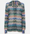 Missoni Multicolor Bowling Shirt With Zigzag Motif In Viscose Woman In Multicoloured